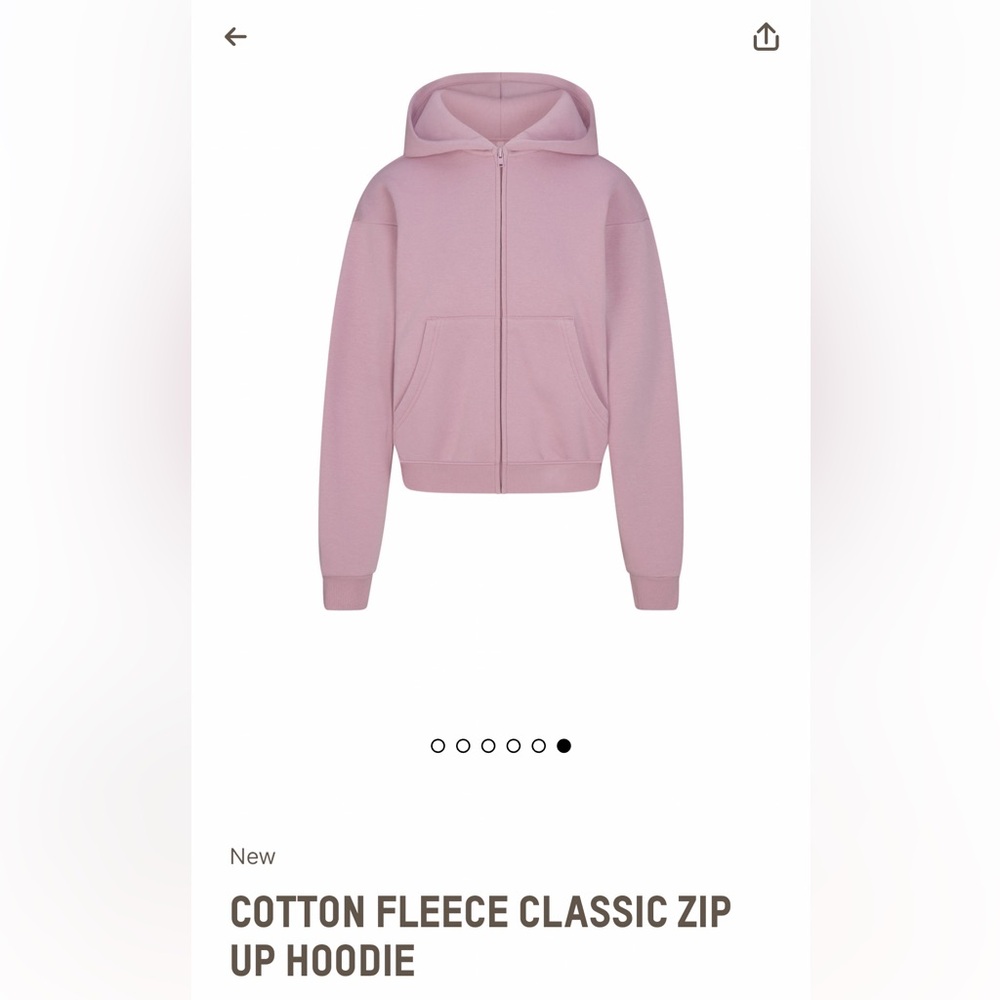 SKIMS Cotton Fleece Zip